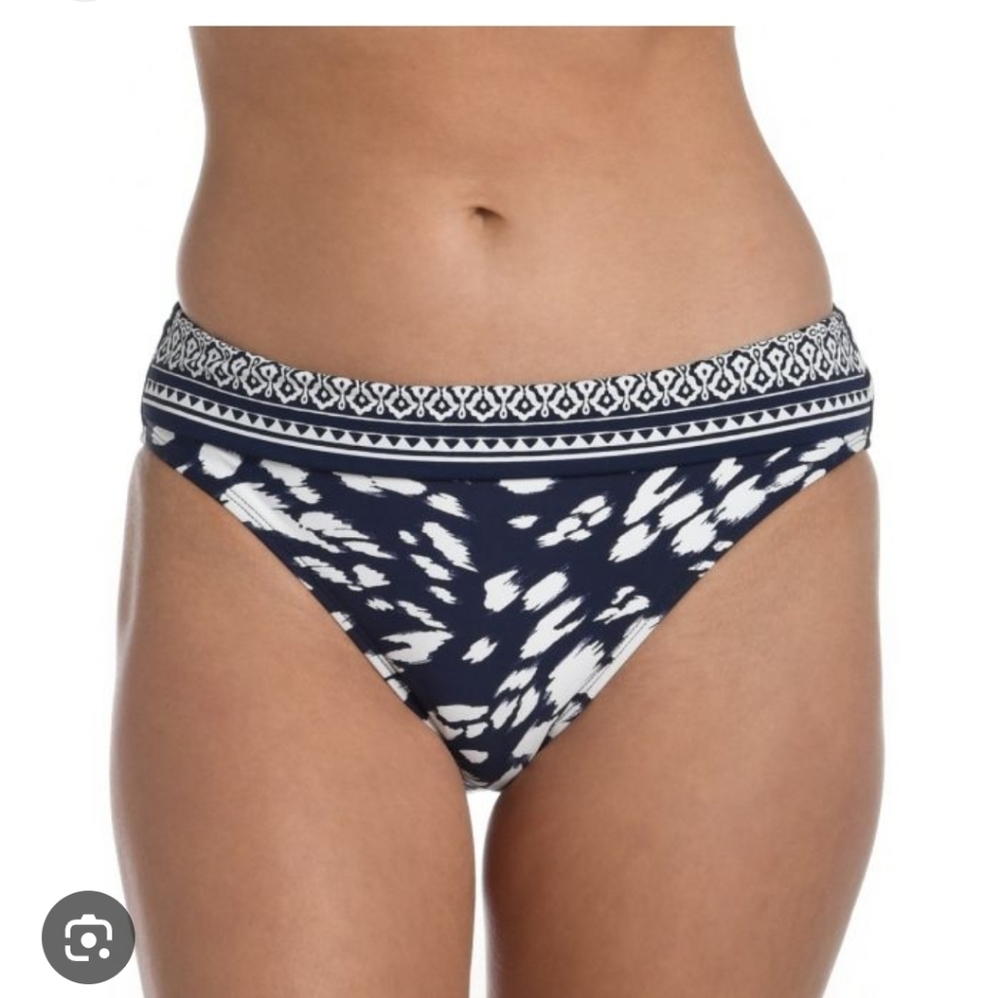 NWT LA BLANCA banded Hipster Changing Tides Bikini Bottoms Pants XL Floral Y2k